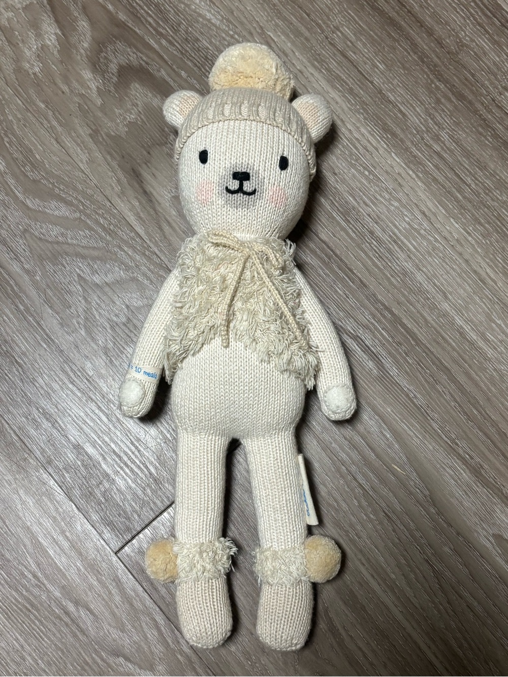 Cuddle + Kind 20” Stella the Polar Bear Cream Colored Knit Baby Nursery Infant